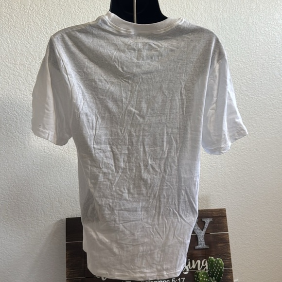 Dickies Classic White Crewneck Tee with Logo Patch - Size Small - Picture 3 of 6